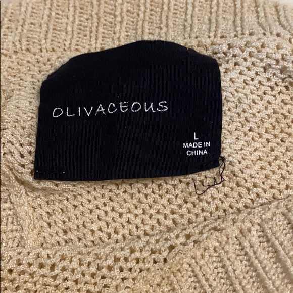 Olivaceous Ivory open back sweater Large - Picture 3 of 6